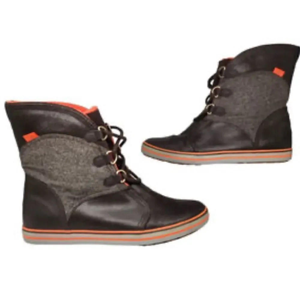 NIKE Carico Mid-calve Leather Dark Brown Cinder Boots Shoes - Womens Size 5.5
